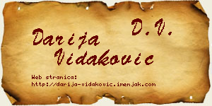 Darija Vidaković vizit kartica